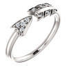 Buy 14 Karat White Gold .04 Carat Diamond Arrow Ring