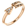 Shop 14 Karat Rose Gold .04 Carat Diamond Arrow Ring