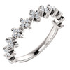 Platinum 0.20 Carat Diamond Stackable Clover Ring