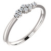 Platinum 0.10 Carat Diamond Stackable Cluster Ring