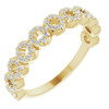 Genuine Diamond set in 14 Karat Yellow Gold 0.25 Carat Diamond Circle Ring