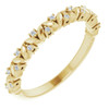 Genuine Diamond set in 14 Karat Yellow Gold .07 Carat Diamond Leaf Stackable Ring
