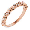 Genuine Diamond set in 14 Karat Rose Gold .07 Carat Diamond Leaf Stackable Ring