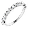 Platinum .07 Carat Diamond Leaf Stackable Ring