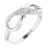 Sterling Silver 0.15 Carat Diamond Infinity Inspired Ring
