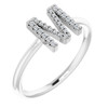 Platinum .07 Carat Diamond Initial M Ring