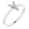 Genuine Diamond set in 14 Karat White Gold .05 Carat Diamond Initial Y Ring