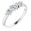 Genuine Diamond set in 14 Karat White Gold 0.33 Carat Diamond Multi Shape Ring