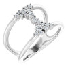 Genuine Diamond Ring in Sterling Silver 1/3 Carat Diamond Negative Space Ring
