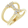 White Lab Grown Diamond Ring in 14 Karat Yellow Gold 0.37 Carat Lab Grown Diamond Negative Space Ring