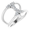 White Lab Grown Diamond Ring in 14 Karat White Gold 0.37 Carat Lab Grown Diamond Negative Space Ring