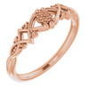 Genuine Diamond set in 14 Karat Rose Gold .06 Carat Diamond Vintage Inspired Ring