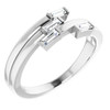 Platinum 0.25 Carat Diamond Geometric Ring