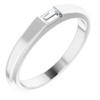 Platinum 0.10 Carat Diamond Stackable Ring Size 5