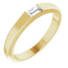 White Diamond in 14 Karat Yellow Gold 0.10 Carat Diamond Stackable Ring Size 4