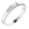 Platinum 0.10 Carat Diamond Stackable Ring Size 5.5