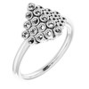 Sterling Silver 0.33 Carat Diamond Bezel Set Cluster Ring
