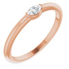 Genuine Diamond set in 14 Karat Rose Gold 0.15 Carat Diamond Solitaire Ring