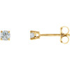 14 Karat Yellow Gold 0.25 Carat Diamond Earrings