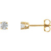 14 Karat Yellow Gold 0.33 Carat Diamond Earrings
