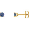 Buy 14 Karat Yellow Gold 4mm Round Tanzanite Earrings