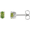 PerfeCarat Gift Idea in 14 Karat White Gold Peridot Earrings