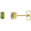 Buy 14 Karat Yellow Gold Peridot Earrings