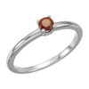 14 Karat White Gold Garnet Mozambique January Youth Birthstone Ring