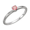 Pink Tourmaline in 14 Karat White Gold Pink Tourmaline OCaratober Youth Birthstone Ring