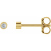 14 Karat Yellow Gold .04 Carat Diamond Micro Stud Earrings