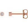 14 Karat Rose Gold .04 Carat Diamond Micro Stud Earrings