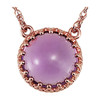 Buy 14 Karat Rose Gold 10mm Amethyst 18 inch Necklace