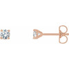 14 Karat Rose Gold 0.33 Carat Diamond 4 Prong Cocktail Style Earrings