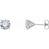 14 Karat White Gold 2.00 Carat Diamond 4 Prong Cocktail Style Earrings