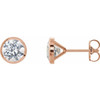 14 Karat Rose Gold 0.20 Carat Diamond Cocktail Style Earrings