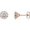 14 Karat Rose Gold 0.75 Carat Diamond Cocktail Style Earrings