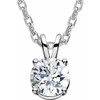 Lab Grown Diamond Necklace in 14 Karat  Gold 0.60 Carat Lab Grown Diamond Solitaire 16 inch Necklace