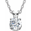 Lab Grown Diamond Necklace in 14 Karat  Gold 0.85 Carat Lab Grown Diamond Solitaire 16 inch Necklace