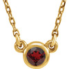 Genuine  14 Karat Yellow Gold Mozambique Garnet 16 inch Necklace