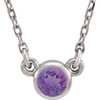 14 Karat White Gold Amethyst 16 inch Necklace