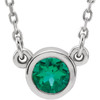 Buy 14 Karat White Gold Emerald 16 inch Necklace