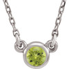 14 Karat White Gold Peridot 16 inch Necklace