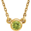 14 Karat Yellow Gold Peridot 16 inch Necklace