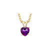 Best 14 Karat Yellow Gold 6mm Heart  Amethyst 18 inch Necklace