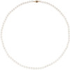 Cultured Akoya Pearl Necklace in 14 Karat Yellow Gold 6-6.5mm Akoya Cultured Pearl 24 Strand