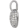 14 Karat White Gold Gold 1 carat Diamond Pave Heart Pendant