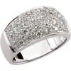 Diamond Ring in 14 Karat White Gold 1.00 Carat Diamond Micro Pave Ring Size 5