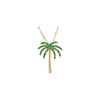 Buy 14 Karat Yellow Gold Tsavorite Garnet and Yellow Sapphire Palm Tree 16 inch Necklace