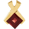 Red Garnet Gem in 14 Karat Yellow Gold Mozambique Garnet Pendant