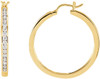14 Karat Yellow Gold 0.50 Carat TW Diamond Hoop Earring Each